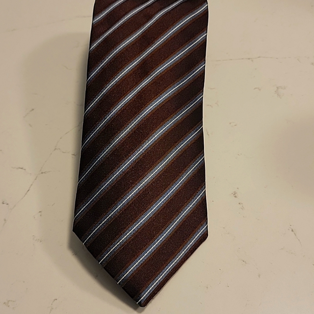 Men's Dolce & Gabbana Men's Brown diagonal striped tie